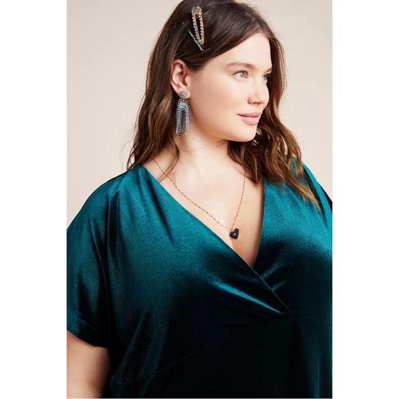 Anthropologie Nancy Green Velvet Tunic Dress NWT SZ 1X - Picture 2 of 16